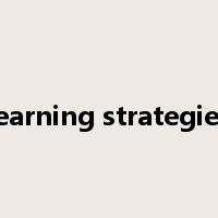 learning strategies是什么意思