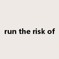 run the risk of是什么意思