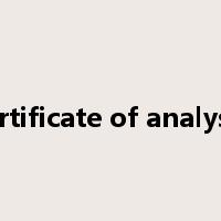 certificate of analysis是什么意思