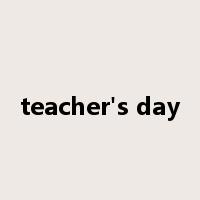 teacher's day是什么意思