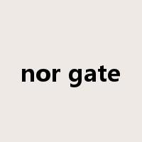 nor gate是什么意思