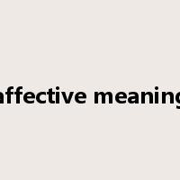 affective meaning是什么意思