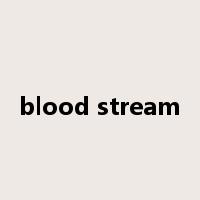 blood stream是什么意思