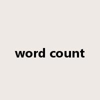 word count是什么意思