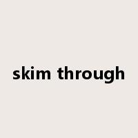 skim through是什么意思