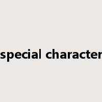 special character是什么意思