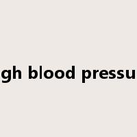high blood pressure是什么意思