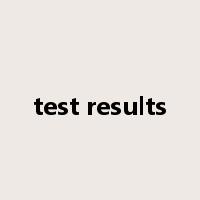 test results是什么意思