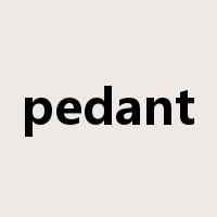 pedant是什么意思