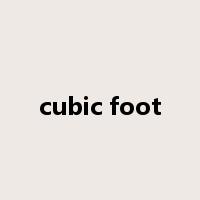 cubic foot是什么意思