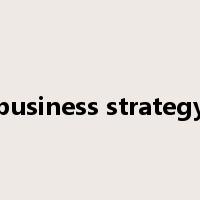 business strategy是什么意思