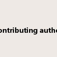 contributing author是什么意思