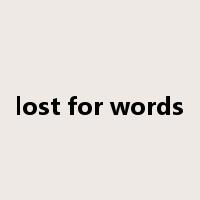 lost for words是什么意思