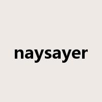 naysayer是什么意思