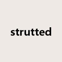 strutted是什么意思