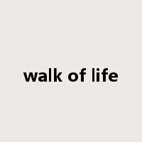 walk of life是什么意思