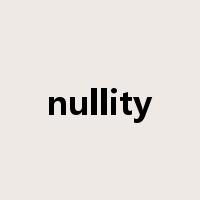 nullity是什么意思