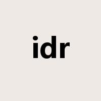 idr是什么意思