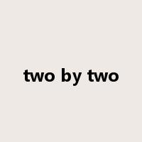 two by two是什么意思