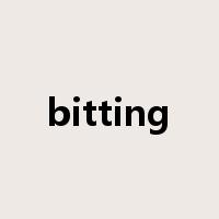 bitting是什么意思