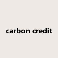 carbon credit是什么意思