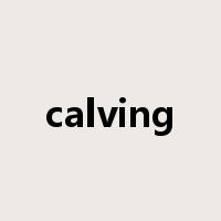 calving是什么意思