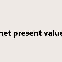net present value是什么意思