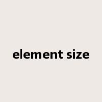 element size是什么意思