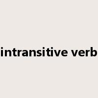 intransitive verb是什么意思