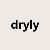 dryly是什么意思