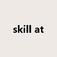skill at是什么意思