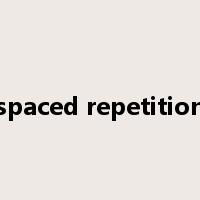 spaced repetition是什么意思