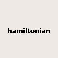 hamiltonian是什么意思