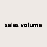 sales volume是什么意思