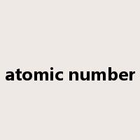 atomic number是什么意思