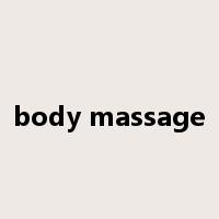 body massage是什么意思