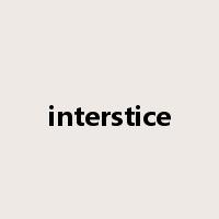 interstice是什么意思