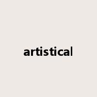 artistical是什么意思