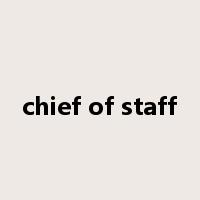 chief of staff是什么意思