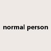 normal person是什么意思