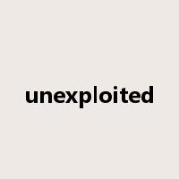 unexploited是什么意思