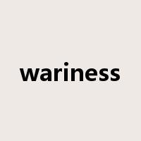 wariness是什么意思