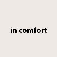 in comfort是什么意思