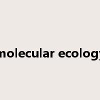 molecular ecology是什么意思