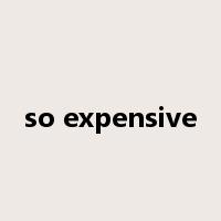 so expensive是什么意思