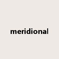 meridional是什么意思