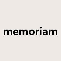memoriam是什么意思
