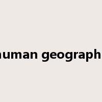 human geography是什么意思