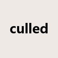 culled是什么意思