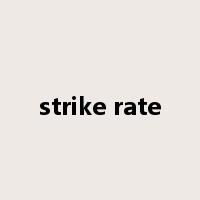 strike rate是什么意思